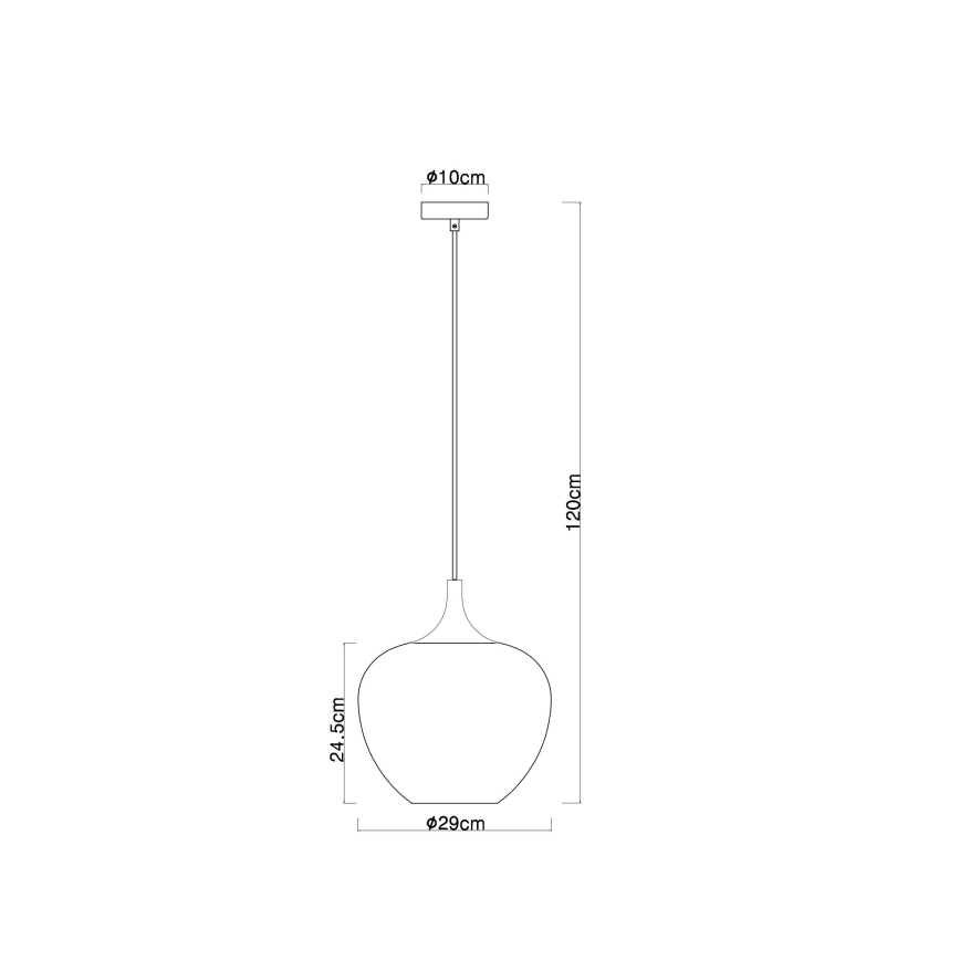 Globo - Chandelier on a string 1xE27/60W/230V d. 29 cm white