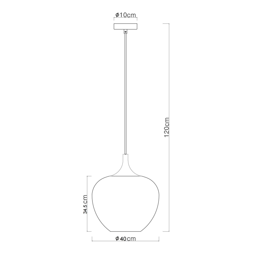 Globo - Chandelier on a string 1xE27/60W/230V d. 40 cm copper