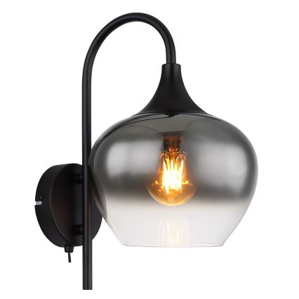 Globo - Wall lamp 1xE27/40W/230V black
