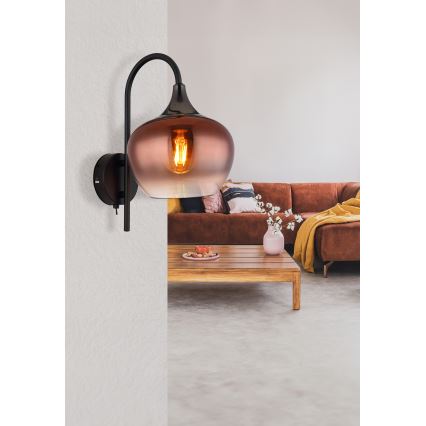 Globo - Wall lamp 1xE27/40W/230V copper