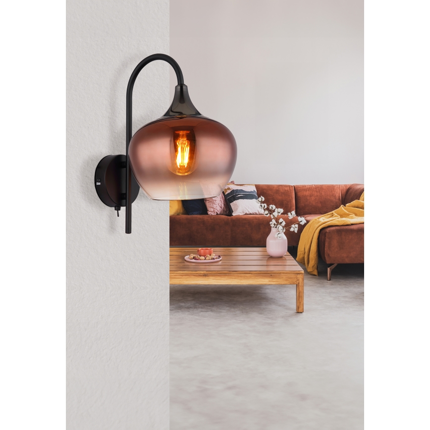 Globo - Wall lamp 1xE27/40W/230V copper