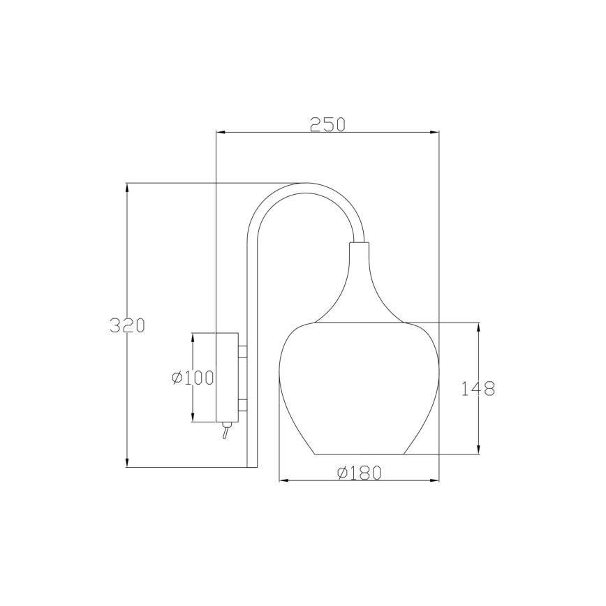 Globo - Wall lamp 1xE27/40W/230V white/anthracite