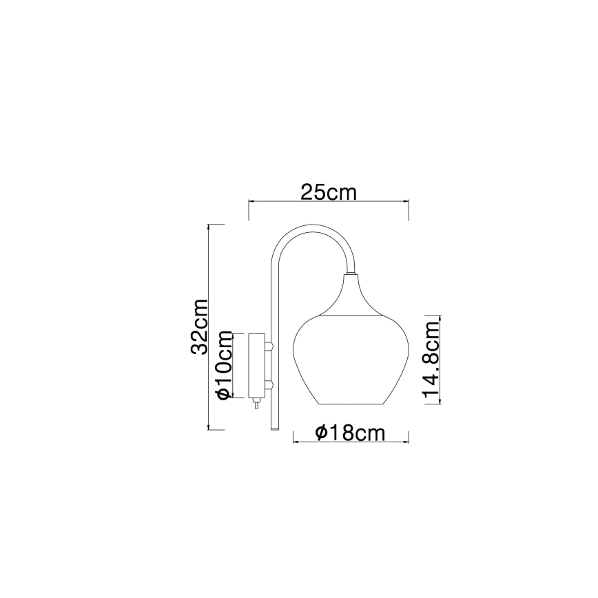 Globo - Wall lamp 1xE27/40W/230V white