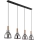 Globo 15550-4H - MATTEA cable-suspended pendant, 4xE27/6W/230V, black/smoked