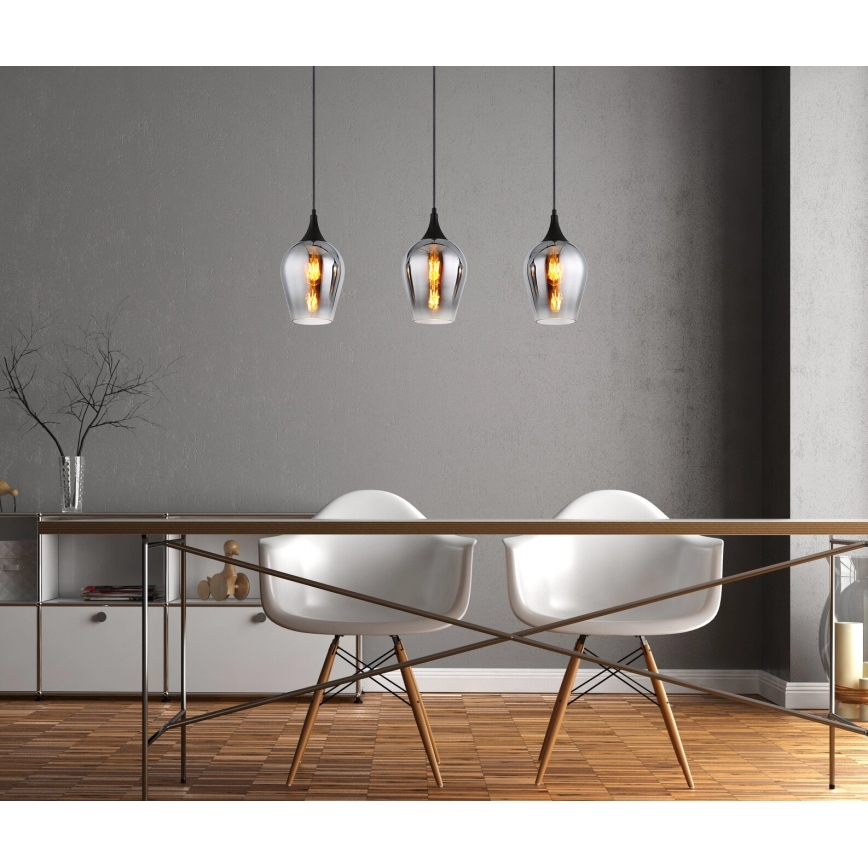Globo - Chandelier on a string 3xE27/60W/230V