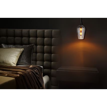 Globo - Chandelier on a string 1xE27/60W/230V d. 18 cm black