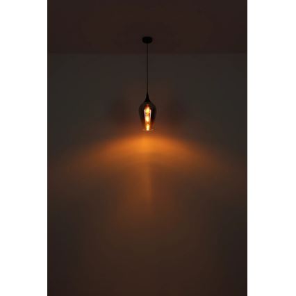 Globo - Chandelier on a string 1xE27/60W/230V d. 18 cm black