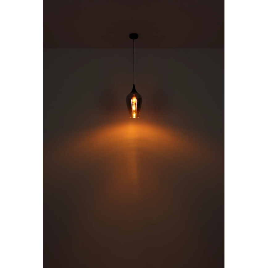 Globo - Chandelier on a string 1xE27/60W/230V d. 18 cm black