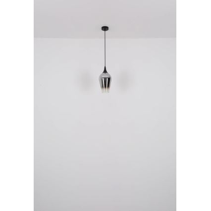 Globo - Chandelier on a string 1xE27/60W/230V d. 18 cm black