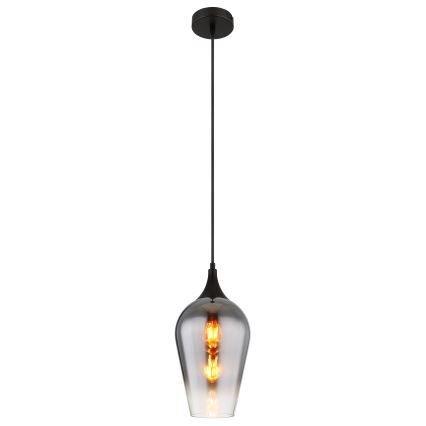 Globo - Chandelier on a string 1xE27/60W/230V d. 18 cm black