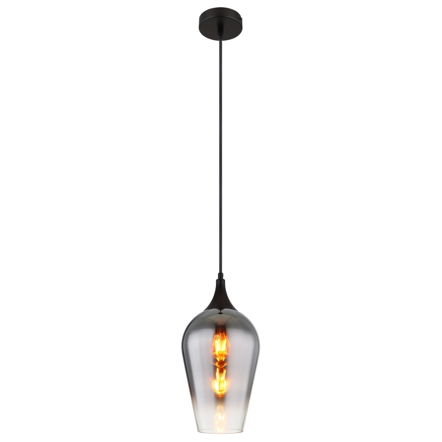 Globo - Chandelier on a string 1xE27/60W/230V d. 18 cm black