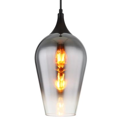 Globo - Chandelier on a string 1xE27/60W/230V d. 18 cm black
