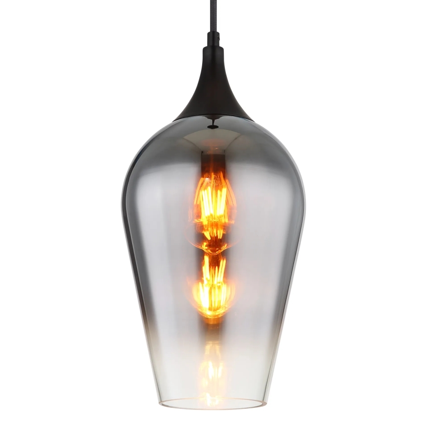 Globo - Chandelier on a string 1xE27/60W/230V d. 18 cm black