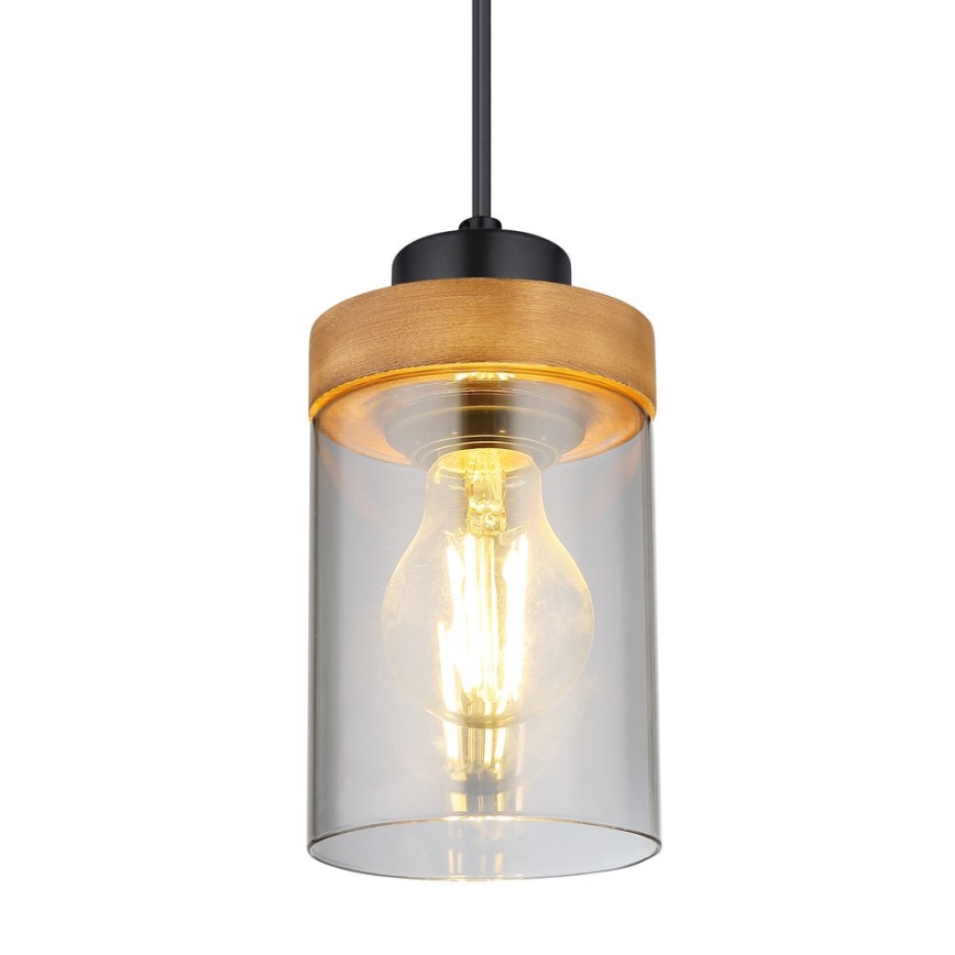 Globo - Chandelier on a string 1xE27/40W/230V metal/wood