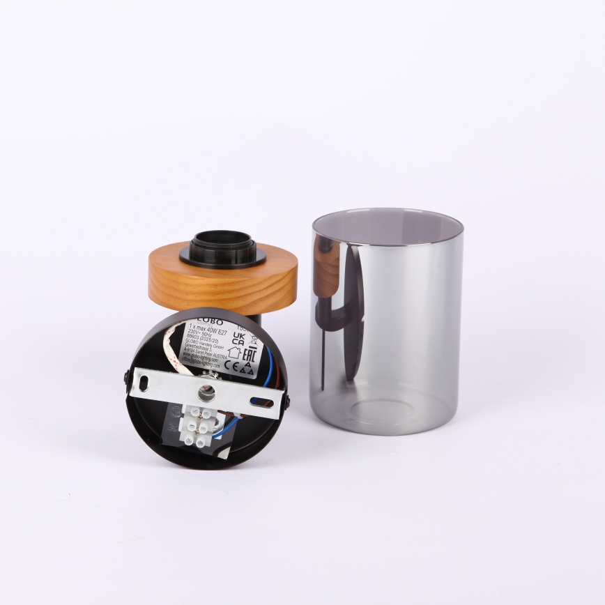 Globo - Wall lamp 1xE27/40W/230V metal/wood