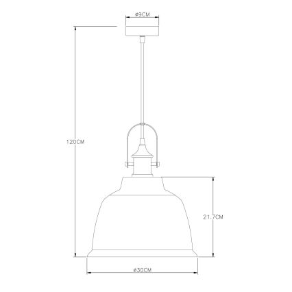 Globo - Chandelier on a string 1xE27/60W/230V d. 30 cm