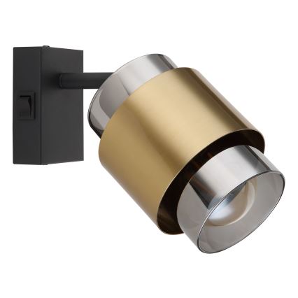 Globo - Wall spotlight 1xE27/40W/230V black/brass