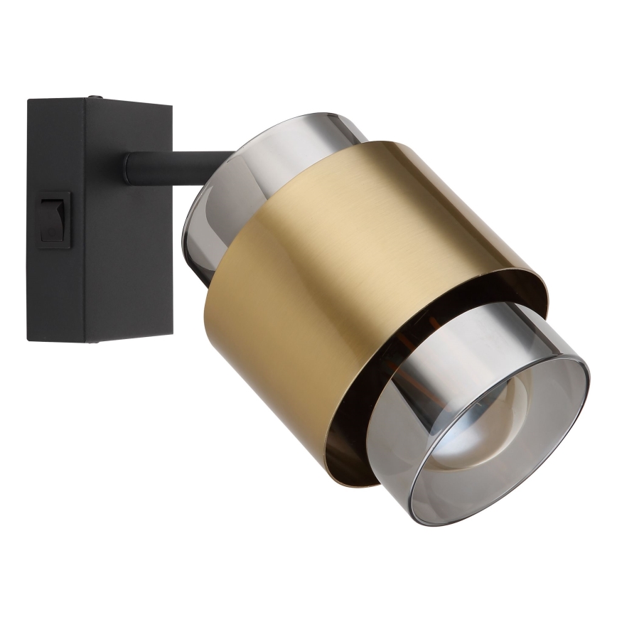 Globo - Wall spotlight 1xE27/40W/230V black/brass
