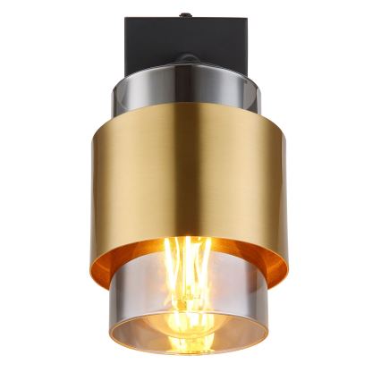 Globo - Wall spotlight 1xE27/40W/230V black/brass