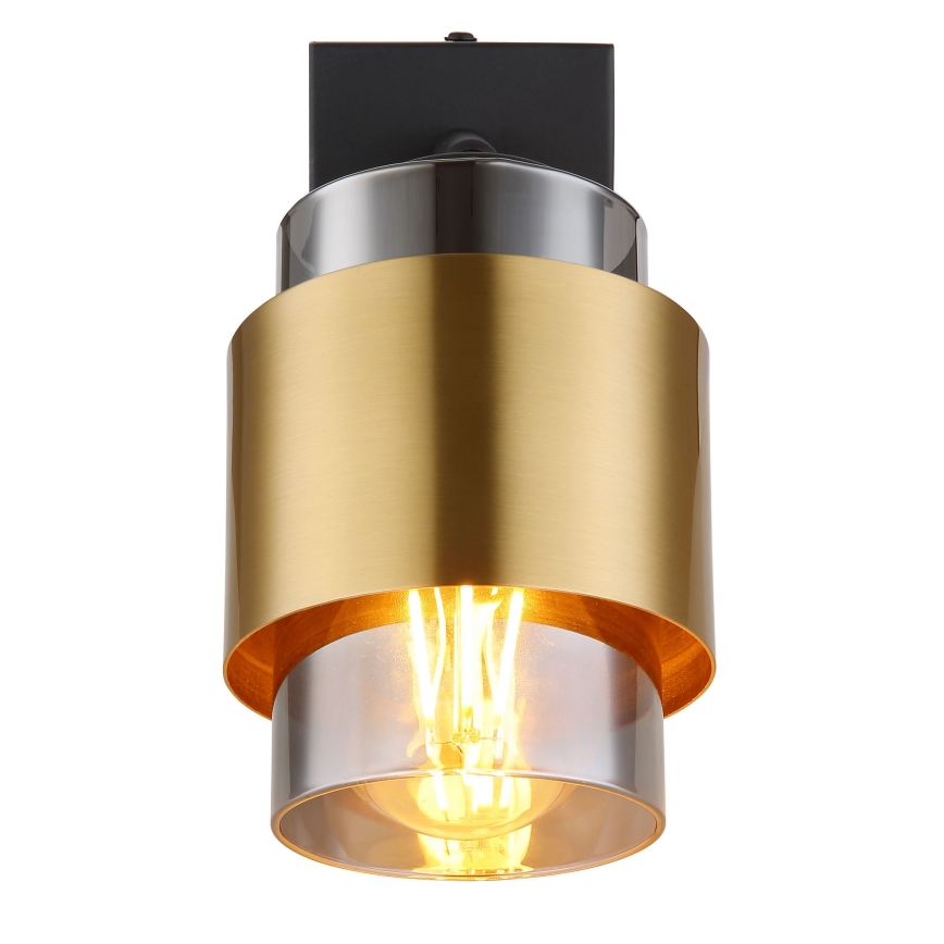 Globo - Wall spotlight 1xE27/40W/230V black/brass