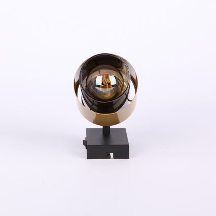 Globo - Wall spotlight 1xE27/40W/230V black/brass