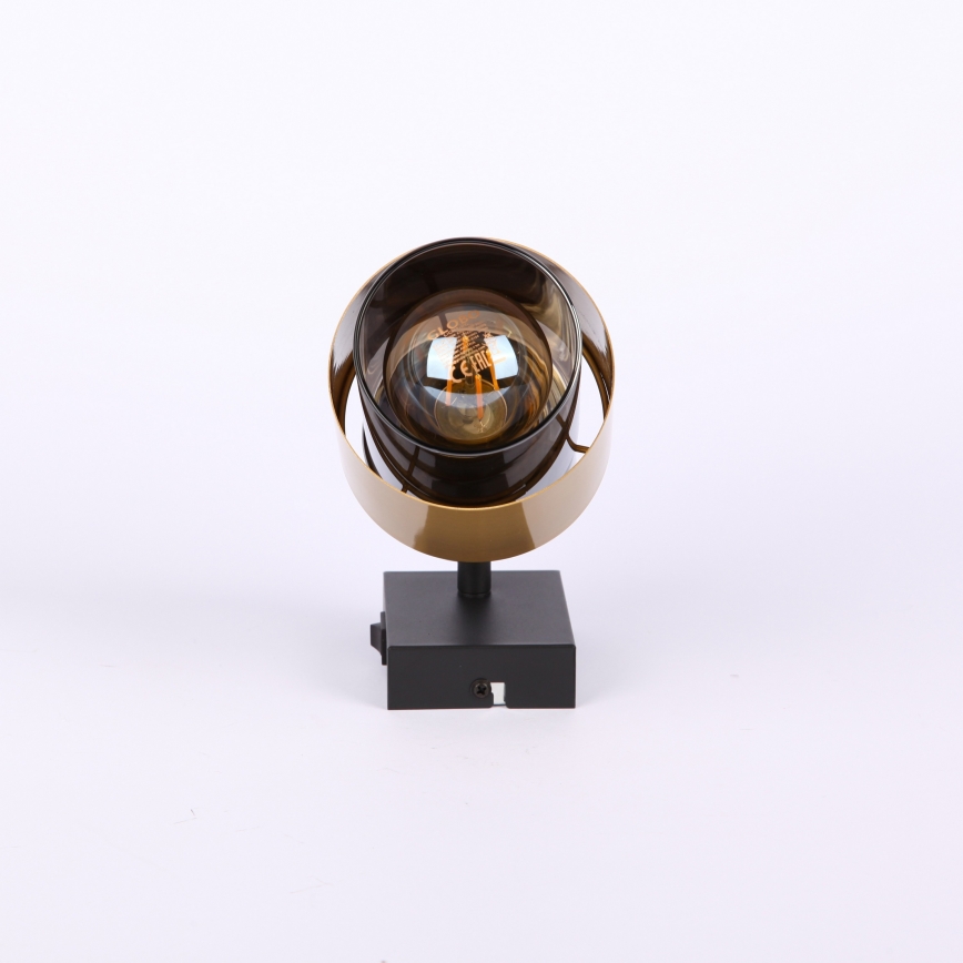 Globo - Wall spotlight 1xE27/40W/230V black/brass