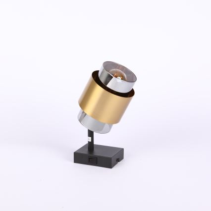 Globo - Wall spotlight 1xE27/40W/230V black/brass