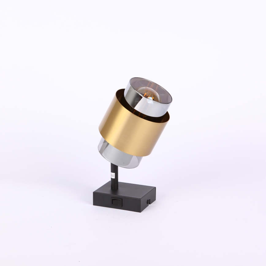 Globo - Wall spotlight 1xE27/40W/230V black/brass