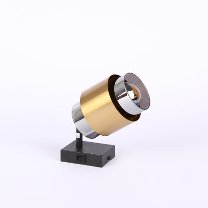 Globo - Wall spotlight 1xE27/40W/230V black/brass