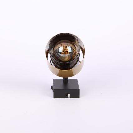 Globo - Wall spotlight 1xE27/40W/230V black/brass