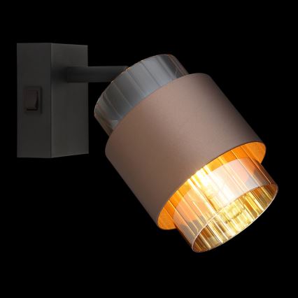 Globo - Wall spotlight 1xE27/40W/230V black/bronze