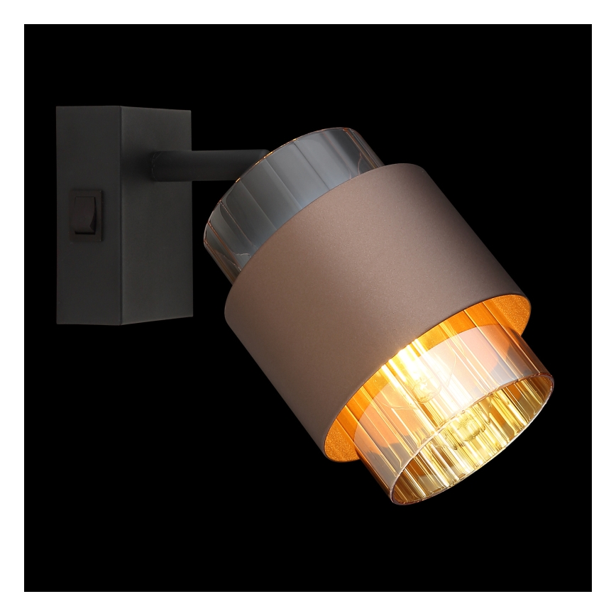 Globo - Wall spotlight 1xE27/40W/230V black/bronze