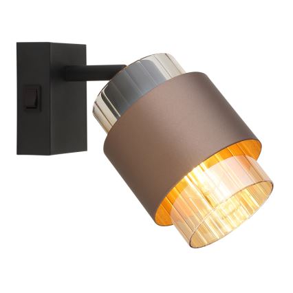 Globo - Wall spotlight 1xE27/40W/230V black/bronze