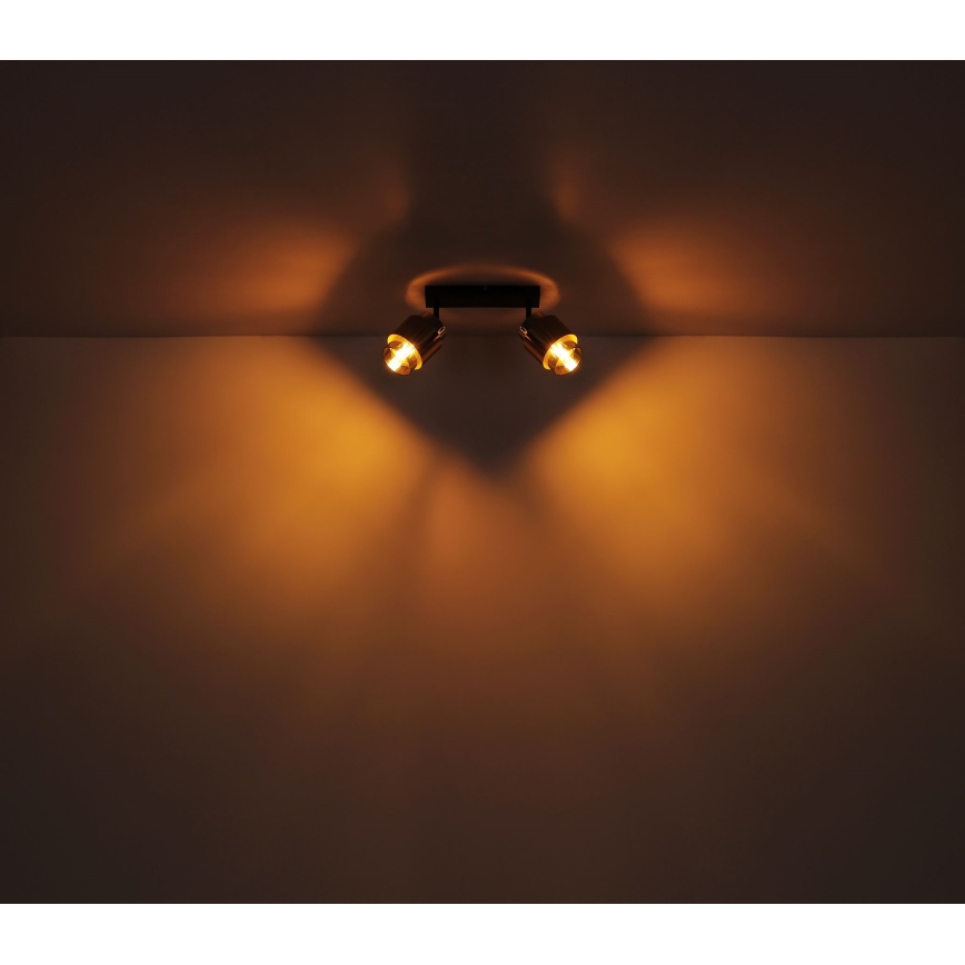 Globo - Spotlight 2xE27/40W/230V black/brass