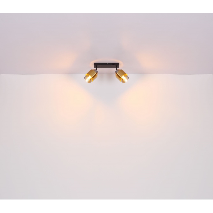 Globo - Spotlight 2xE27/40W/230V black/brass