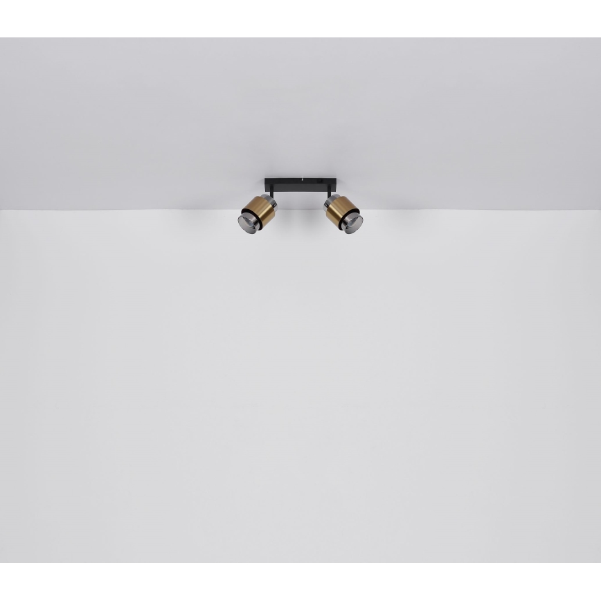 Globo - Spotlight 2xE27/40W/230V black/brass