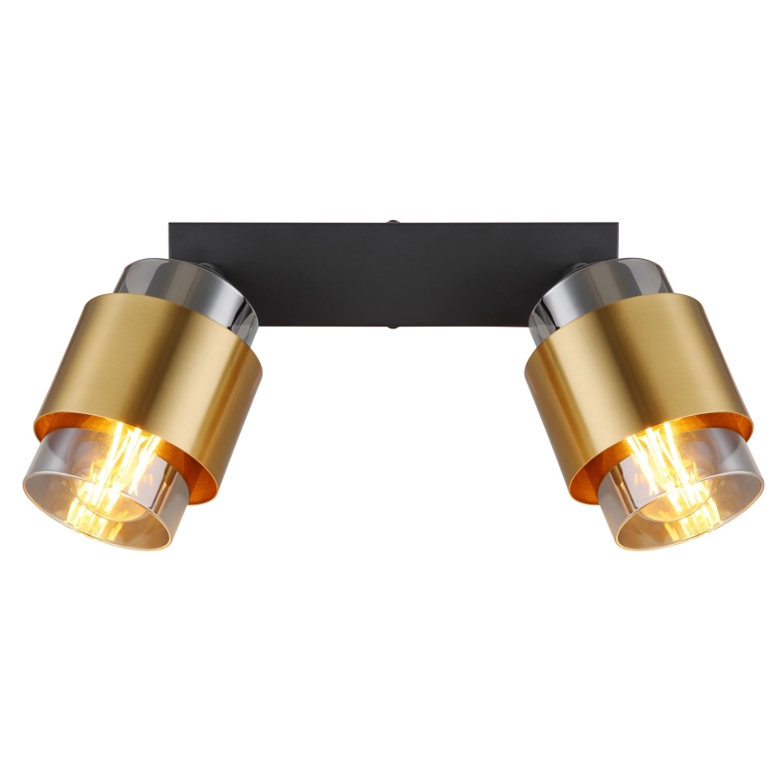 Globo - Spotlight 2xE27/40W/230V black/brass