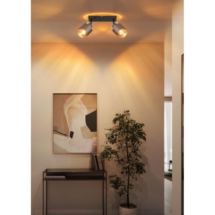 Globo - 2-Light Spotlight 2xE27/40W/230V Black/Bronze