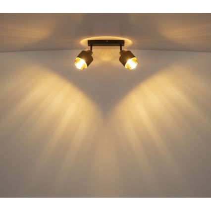 Globo - 2-Light Spotlight 2xE27/40W/230V Black/Bronze