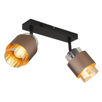 Globo - 2-Light Spotlight 2xE27/40W/230V Black/Bronze