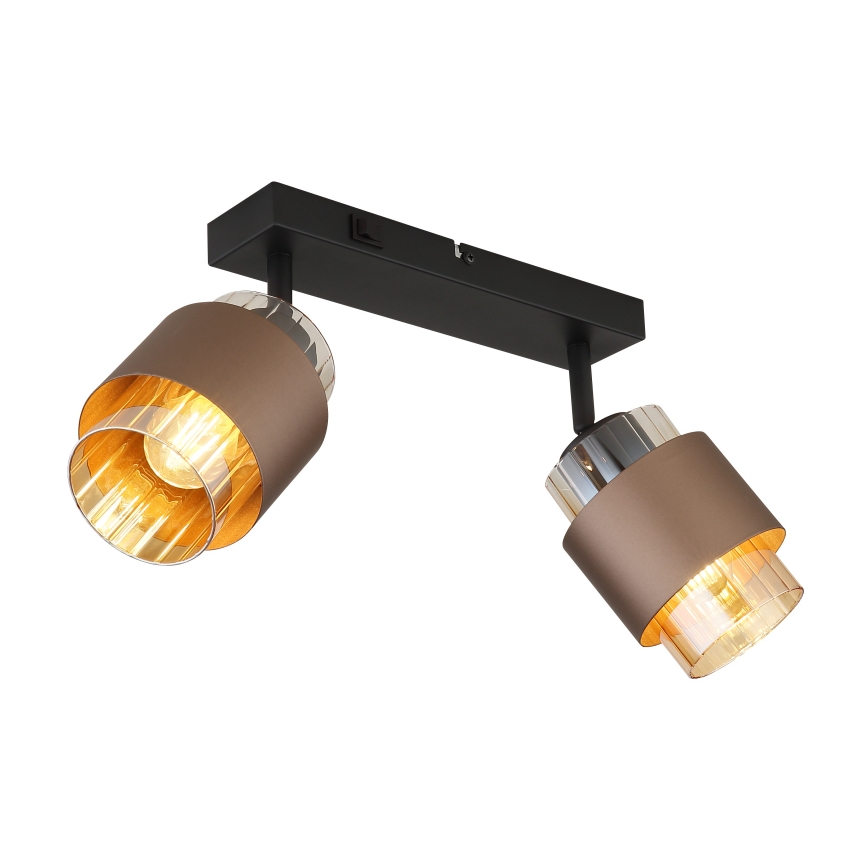 Globo - 2-Light Spotlight 2xE27/40W/230V Black/Bronze