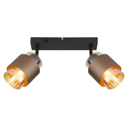 Globo - 2-Light Spotlight 2xE27/40W/230V Black/Bronze