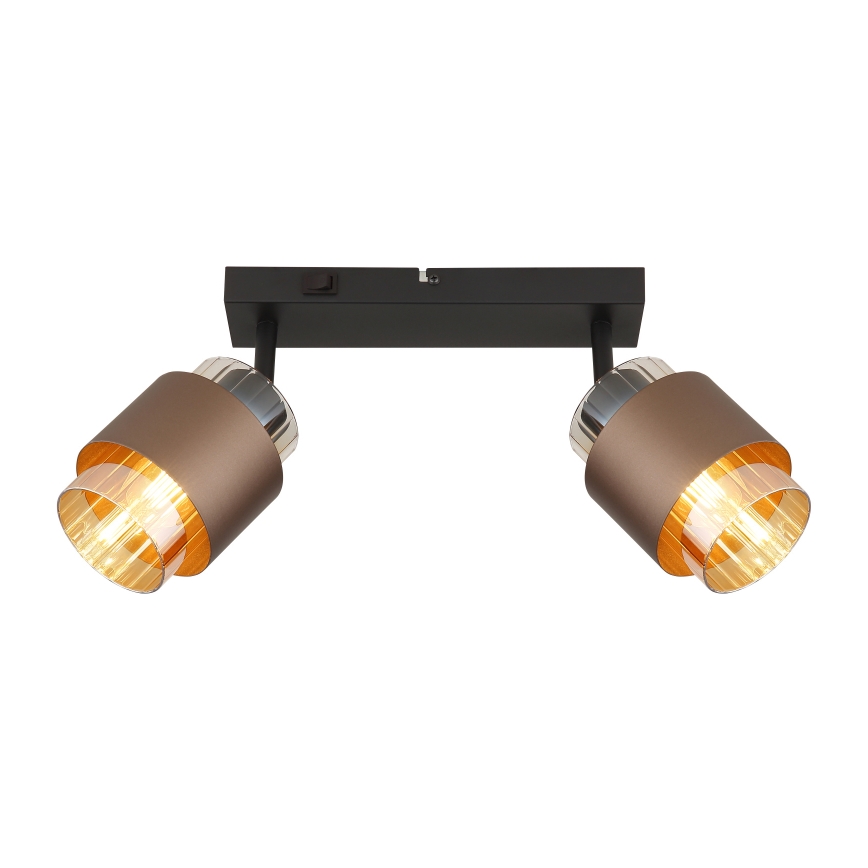 Globo - 2-Light Spotlight 2xE27/40W/230V Black/Bronze