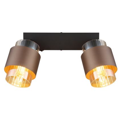 Globo - 2-Light Spotlight 2xE27/40W/230V Black/Bronze