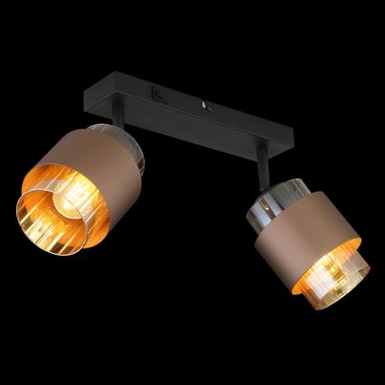 Globo - 2-Light Spotlight 2xE27/40W/230V Black/Bronze