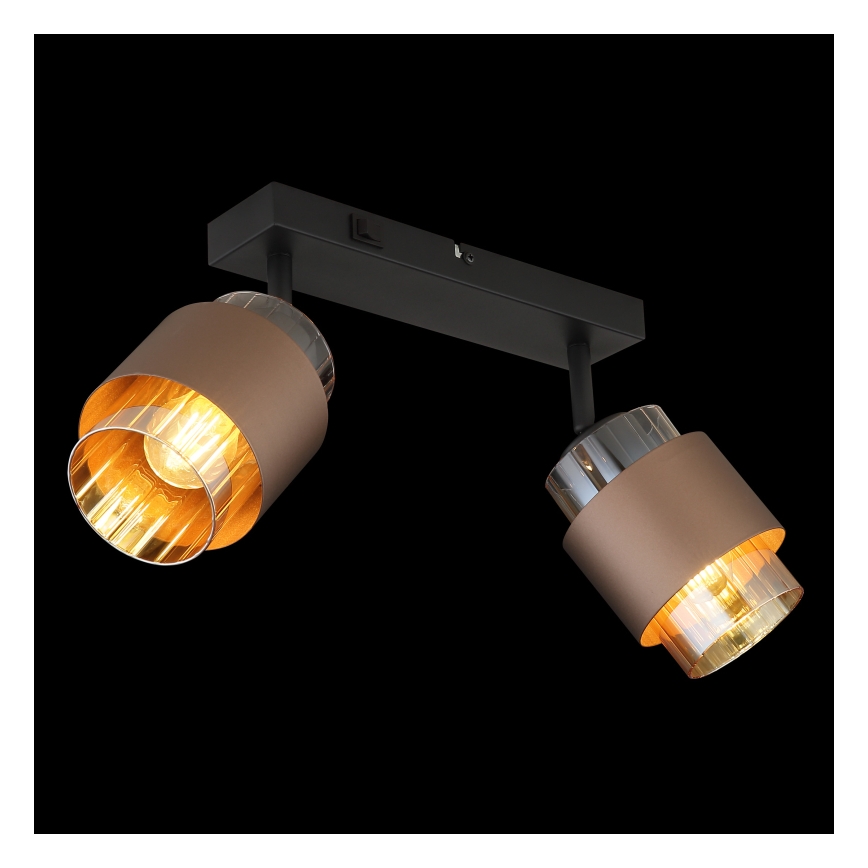 Globo - 2-Light Spotlight 2xE27/40W/230V Black/Bronze