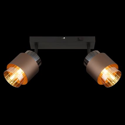 Globo - 2-Light Spotlight 2xE27/40W/230V Black/Bronze