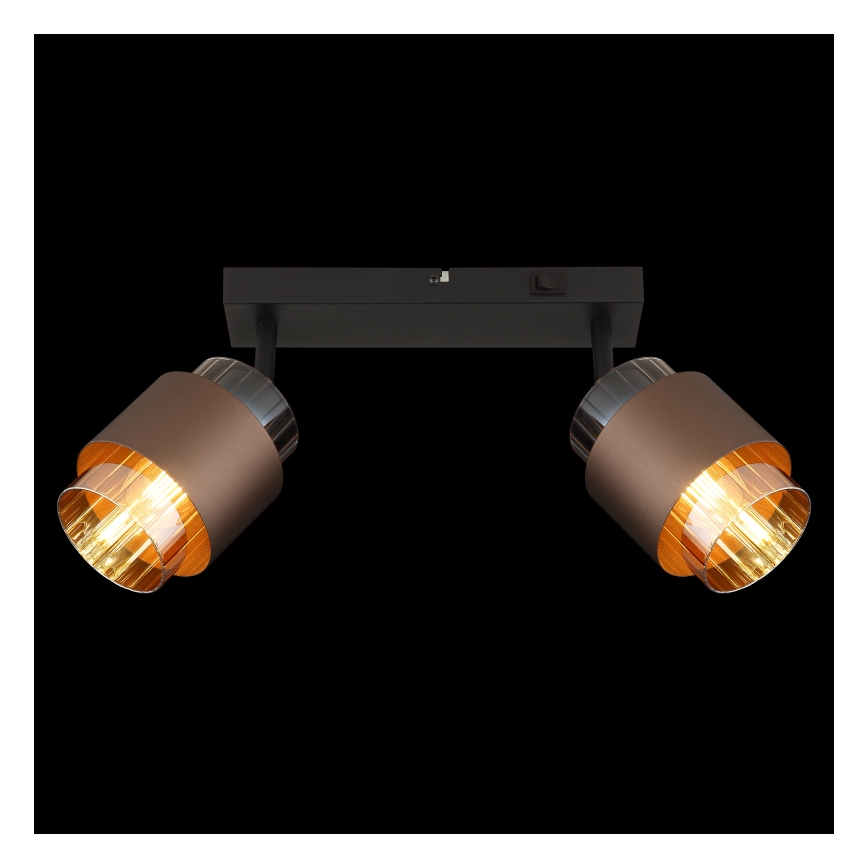 Globo - 2-Light Spotlight 2xE27/40W/230V Black/Bronze