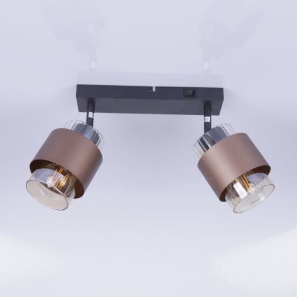 Globo - 2-Light Spotlight 2xE27/40W/230V Black/Bronze