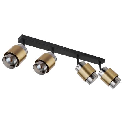 Globo - Spotlight 4xE27/40W/230V black/brass